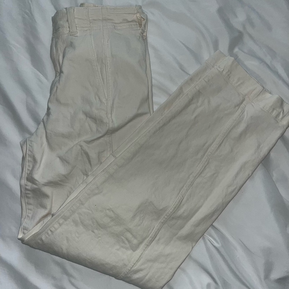 Madewell Wide Leg Off White Jeans Size 26